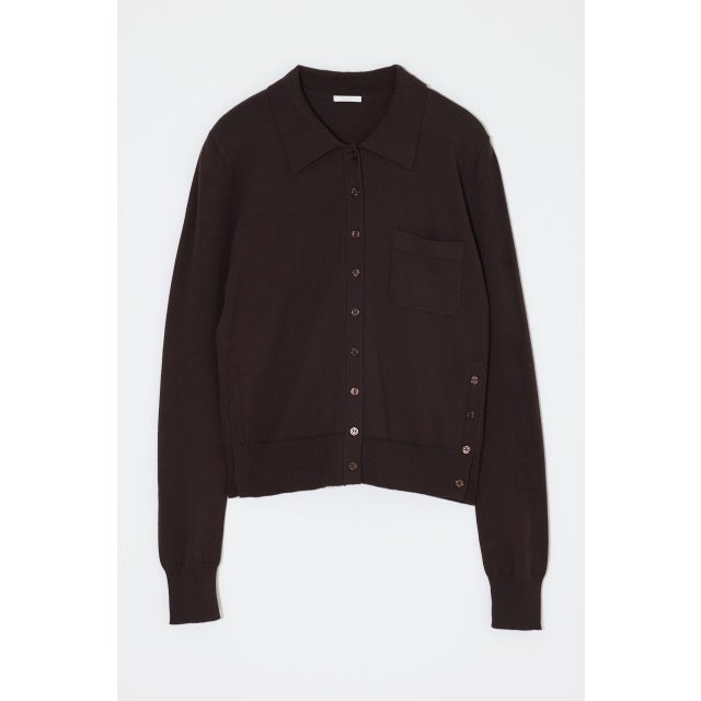 MANY WAY BUTTON KNIT シャツ D/BRN3