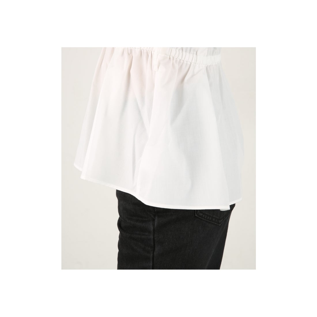 MOUSSY moussy フロントリボン2WAYトップス ライトブルー MOUSSY 半袖 シャーリング フロントリボン トップス