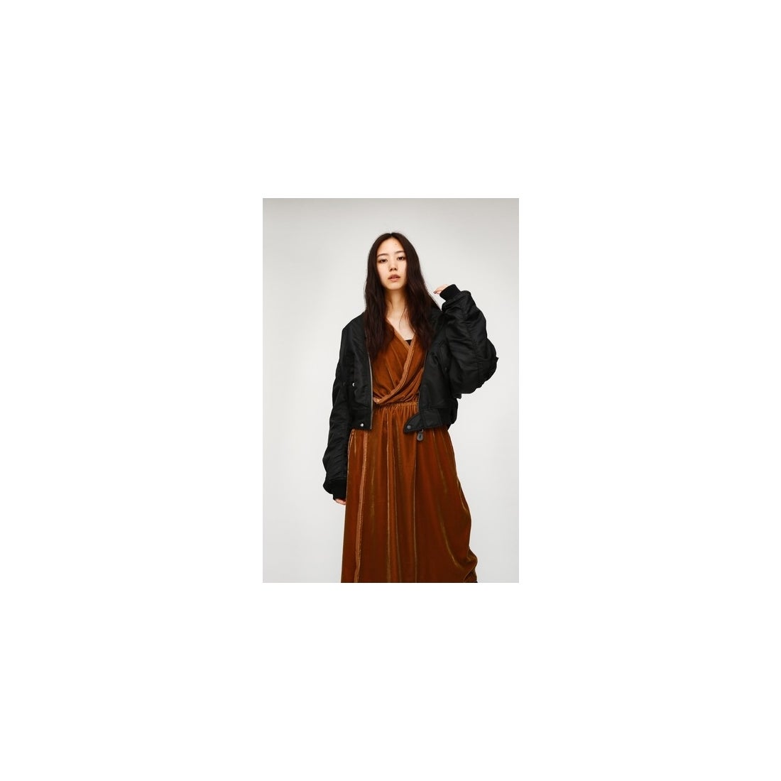 MOUSSY moussy OVERSIZEDボンバージャケット ブラック -ファッション 