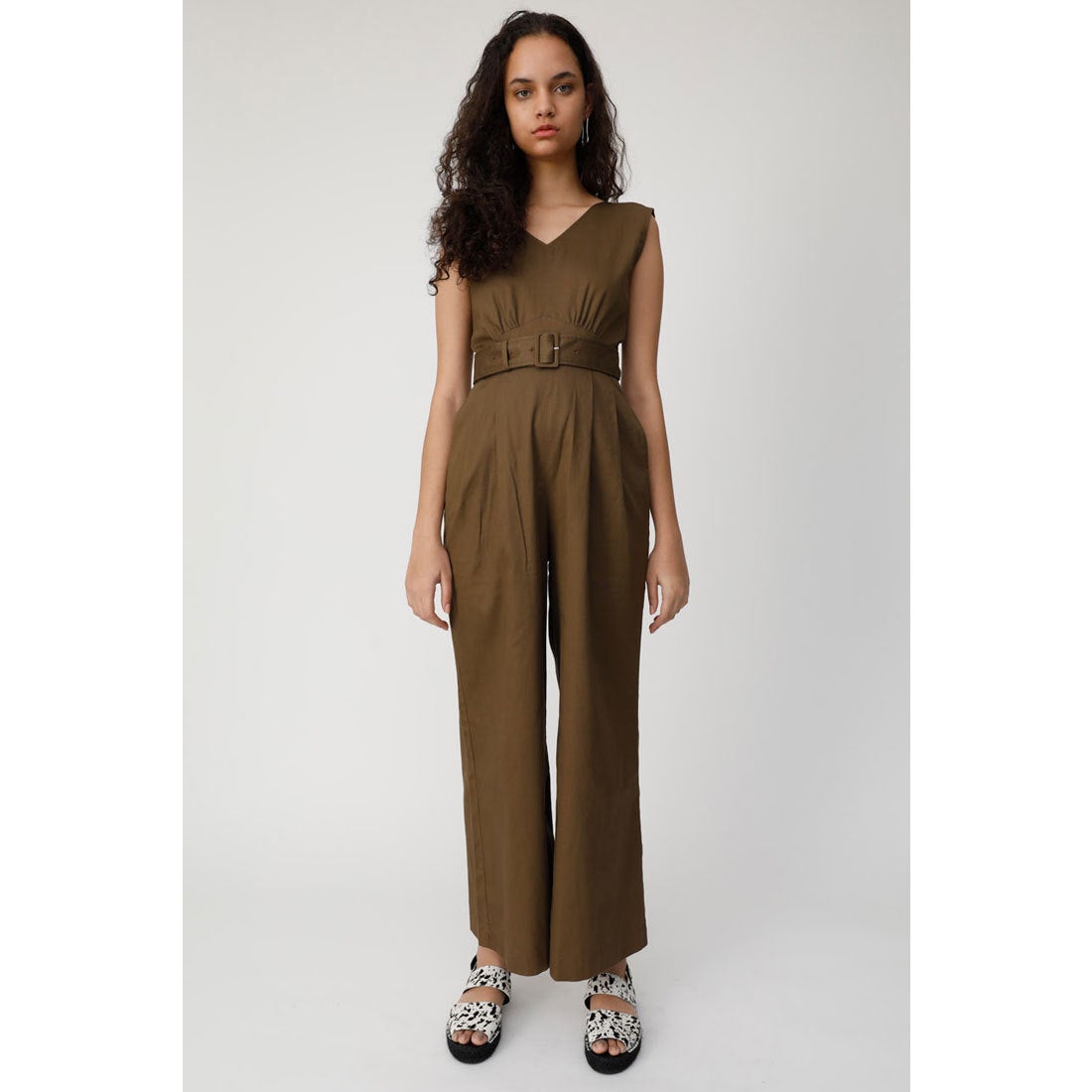 MOUSSY マウジー moussy WAIST TIE ALL IN ONE （ライトブラウン 