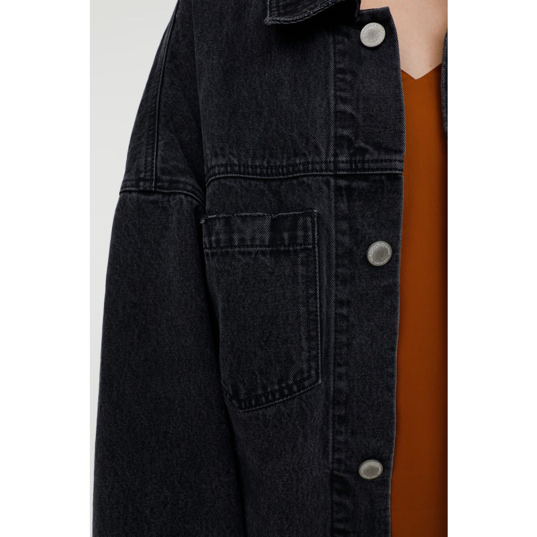 MOUSSY マウジー moussy OVERSIZED DENIM JACKET （ブラック） -靴 