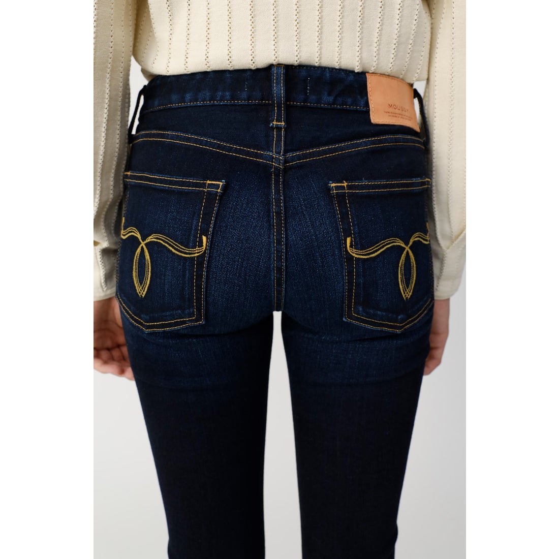 MOUSSY マウジー moussy WF Rebirth embroidery SKINNY （ダークブルー ...