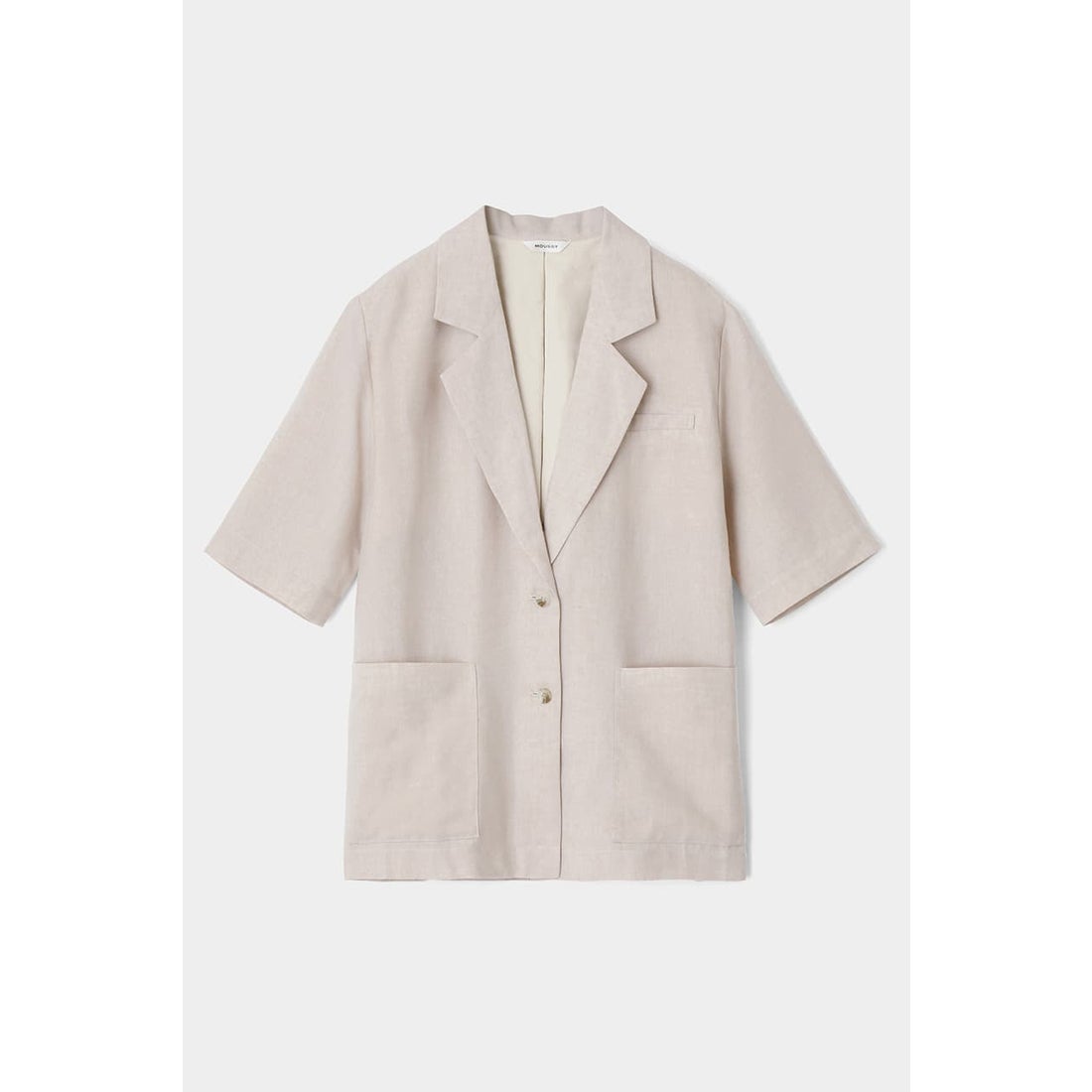 MOUSSY マウジー moussy HALF SLEEVE SHIRTS JACKET （アイボリー 
