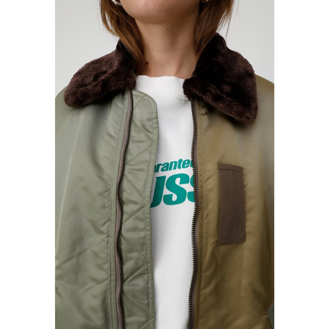 MOUSSY B15 2TONE FLIGHT ジャケット 柄KHA5 -ファッション通販