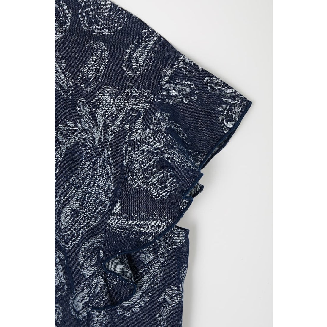 MOUSSY JACQUARD RUFFLE トップス BLU -靴＆ファッション通販 ロコンド 