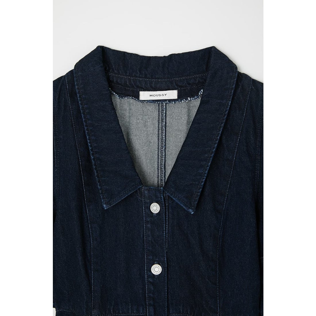 MOUSSY BIG COLLAR MIDI ドレス One Wash1 -ファッション通販 FASHION 