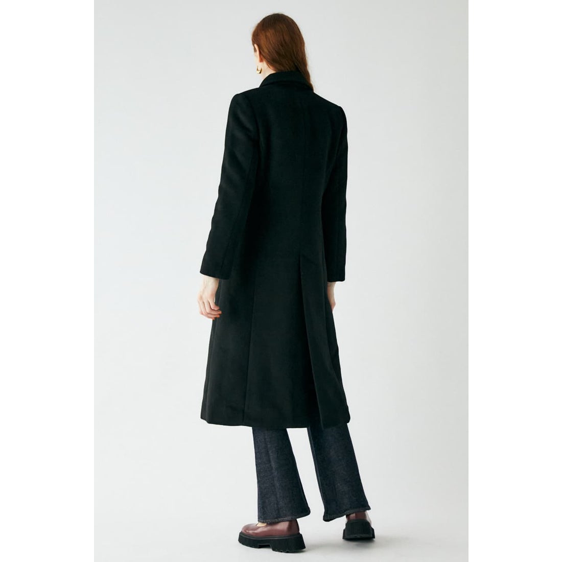 MOUSSY MAXI TAILOR COLLAR コート NVY -靴＆ファッション通販 