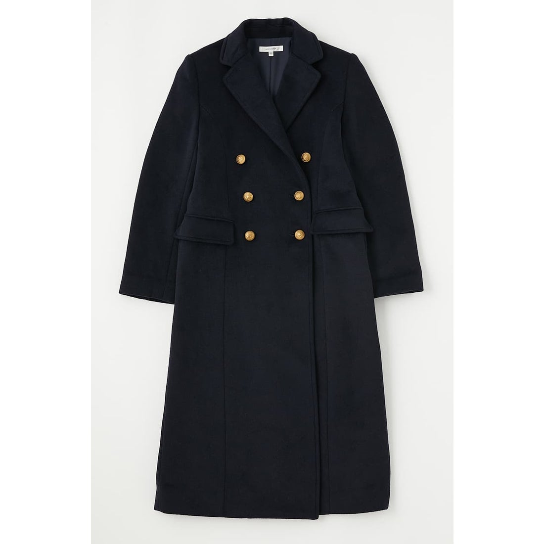 MOUSSY MAXI TAILOR COLLAR コート NVY -靴＆ファッション通販 