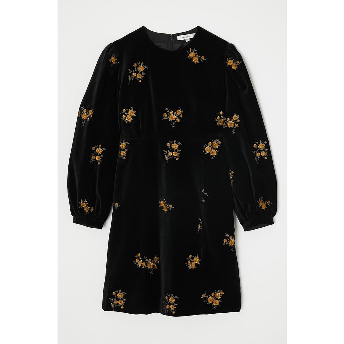 MOUSSY VELVET MINI ドレス BLK -ファッション通販 FASHION WALKER