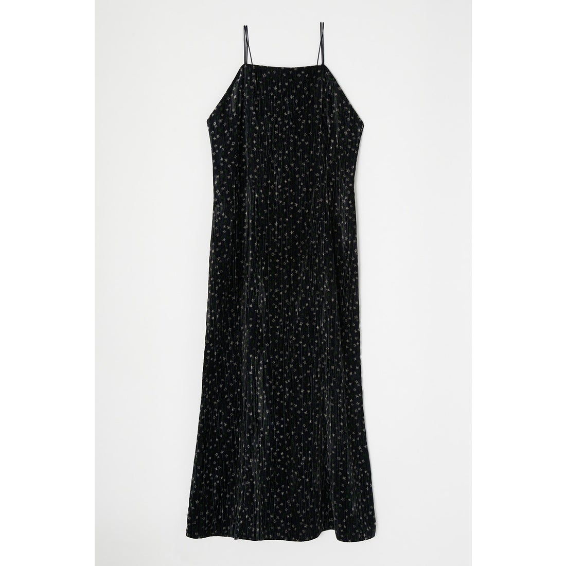MOUSSY PLEATED VELOUR SLIP ドレス 柄NVY5 -靴＆ファッション通販 