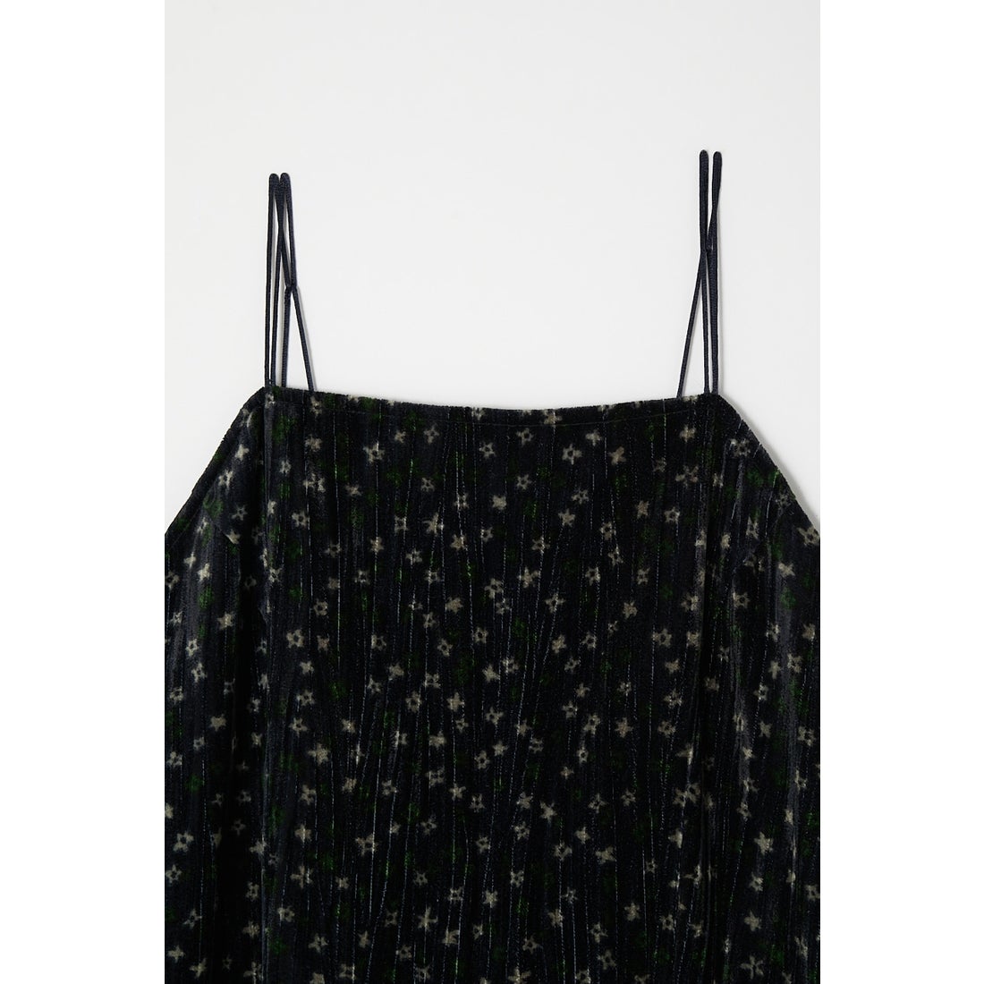 MOUSSY PLEATED VELOUR SLIP ドレス 柄NVY5 -靴＆ファッション通販 