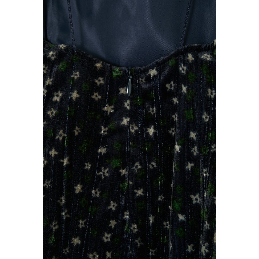 MOUSSY PLEATED VELOUR SLIP ドレス 柄NVY5 -靴＆ファッション通販 