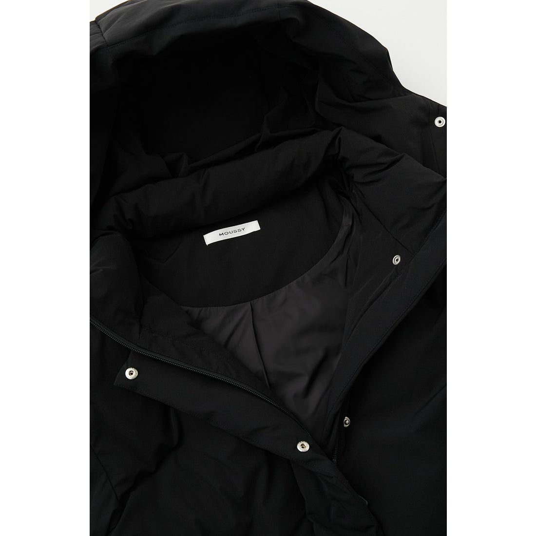 MOUSSY HOODED MIDDLE PUFFER ジャケット L/KHA1 -ファッション通販 
