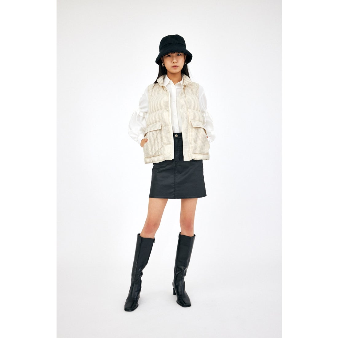 MOUSSY MULTI GATHER SLEEVE シャツ WHT -ファッション通販 FASHION WALKER