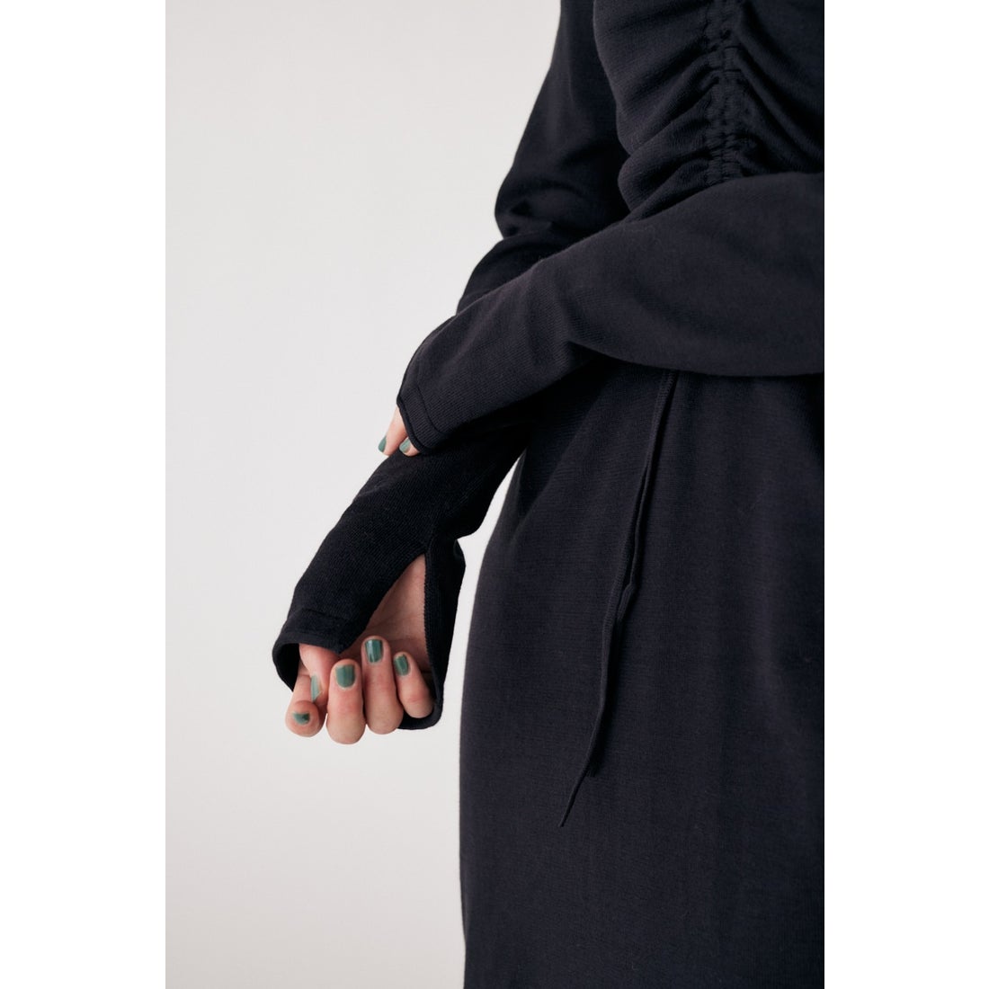 MOUSSY TUCK KNIT ドレス BLK -ファッション通販 FASHION WALKER