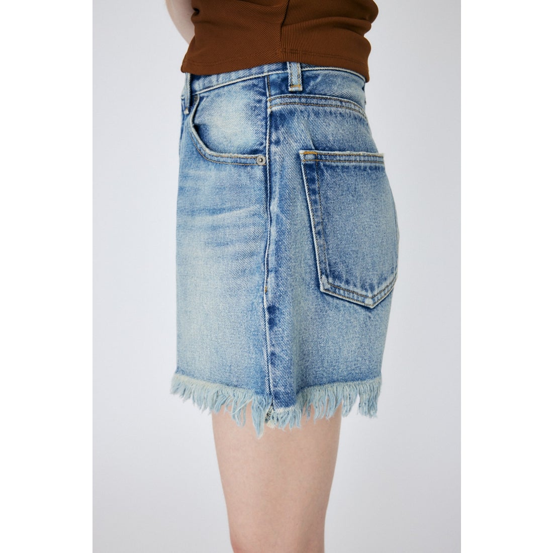 MOUSSY HW CUT OFF ショートパンツ BLU -ファッション通販 FASHION WALKER
