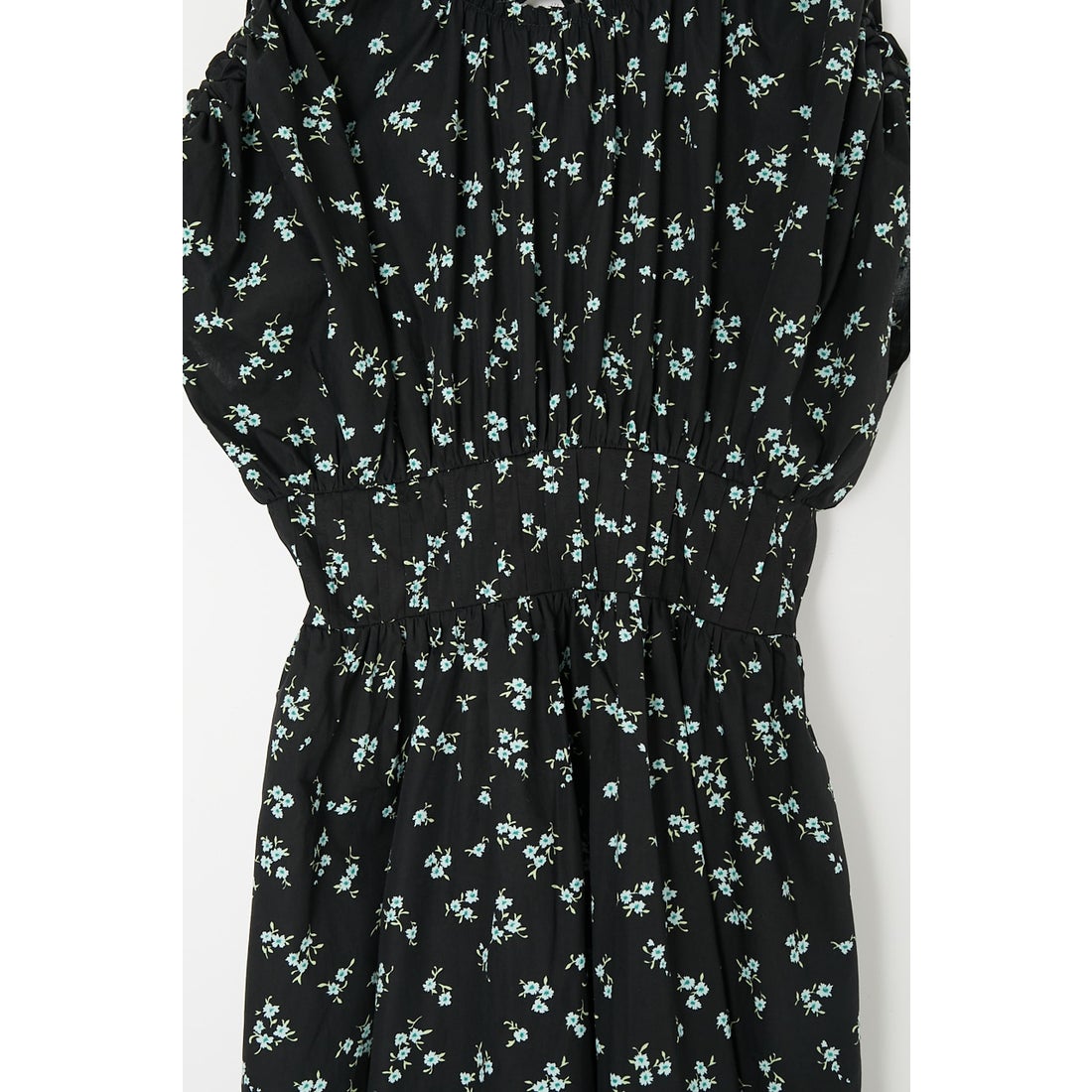MOUSSY DRAWSTRING FLORAL ドレス 柄BLK5 -靴＆ファッション通販 