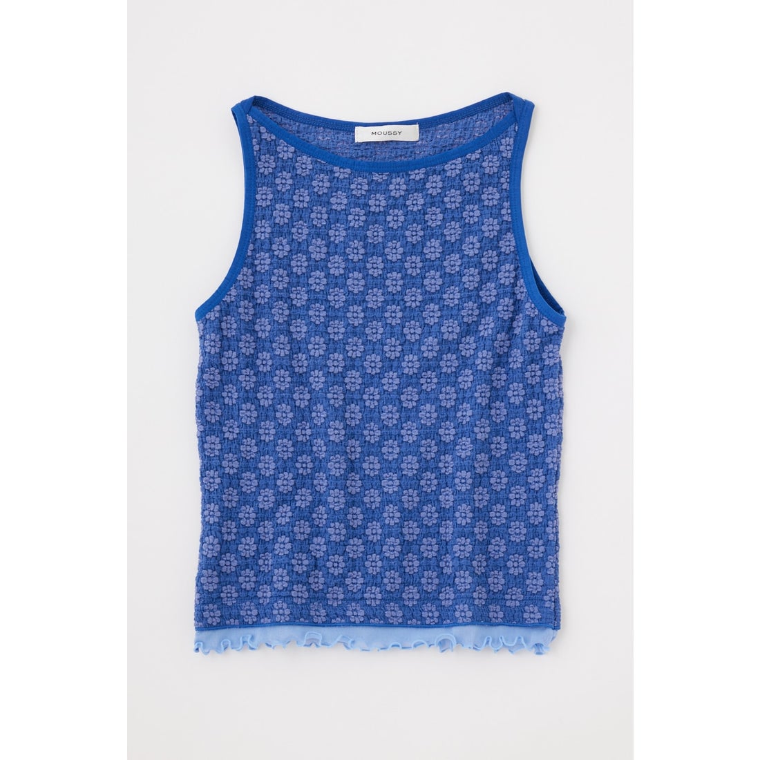 MOUSSY FLORAL LACY タンクトップ BLU -ファッション通販 FASHION WALKER