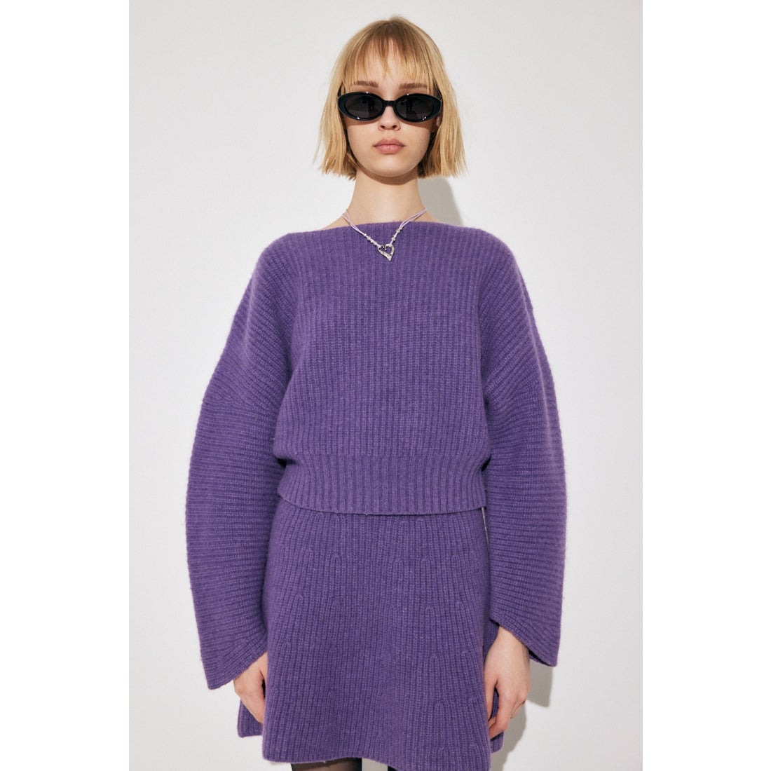 MOUSSY WOOLBANANA SLEEVE WOOL ニット PUR -靴＆ファッション通販 