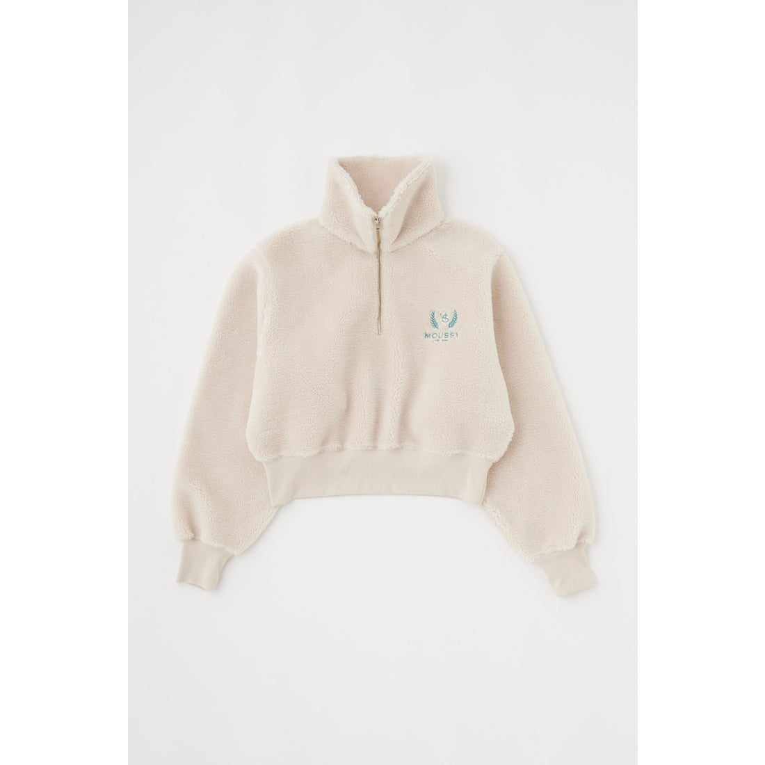 MOUSSY BOA HALF ZIPプルオーバー NVY -ファッション通販 FASHION WALKER