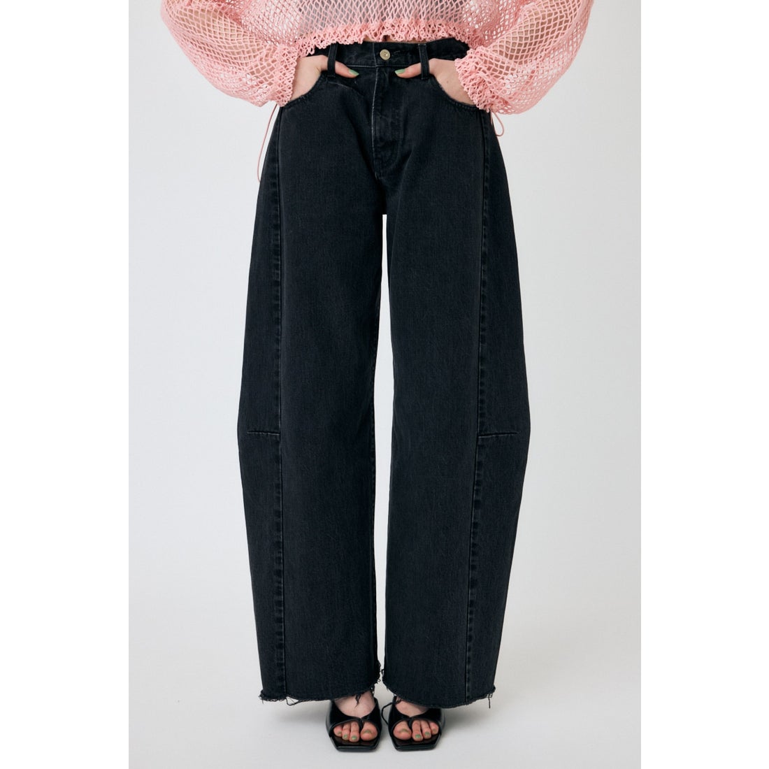 MOUSSY REMAKE WIDE STRAIGHT BLK -ファッション通販 FASHION WALKER