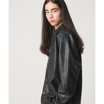 MT LTHR/LK SHT （BLACK）｜詳細画像