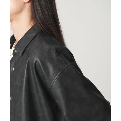 MT LTHR/LK SHT （BLACK）｜詳細画像