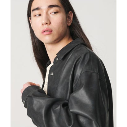 MT LTHR/LK SHT （BLACK）｜詳細画像