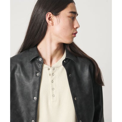 MT LTHR/LK SHT （BLACK）｜詳細画像