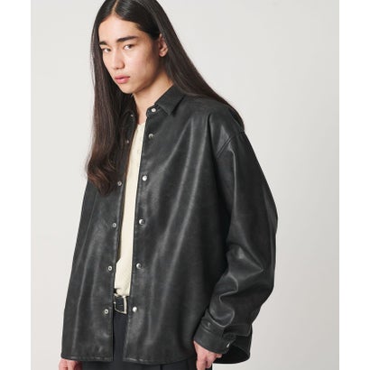 MT LTHR/LK SHT （BLACK）｜詳細画像