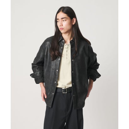 MT LTHR/LK SHT （BLACK）｜詳細画像