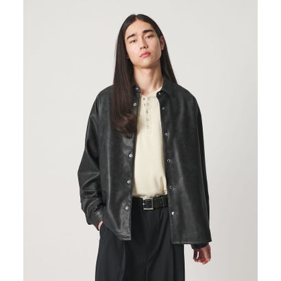 MT LTHR/LK SHT （BLACK）｜詳細画像