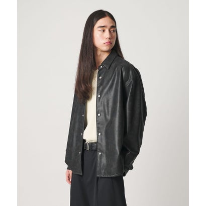 MT LTHR/LK SHT （BLACK）｜詳細画像