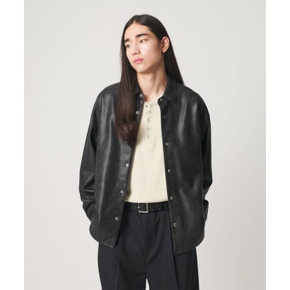 MT LTHR/LK SHT （BLACK）｜詳細画像