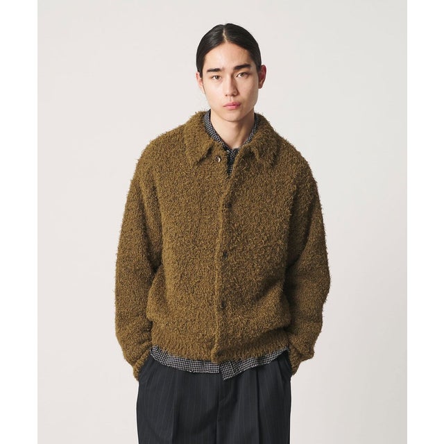 MT FTHR/YN KNIT JKT （OLIVE）