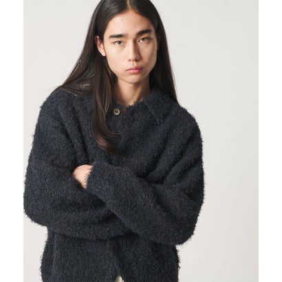 MT FTHR/YN KNIT JKT （DK.GRAY）｜詳細画像