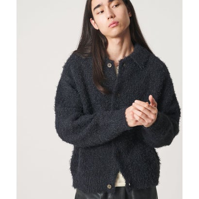 MT FTHR/YN KNIT JKT （DK.GRAY）｜詳細画像