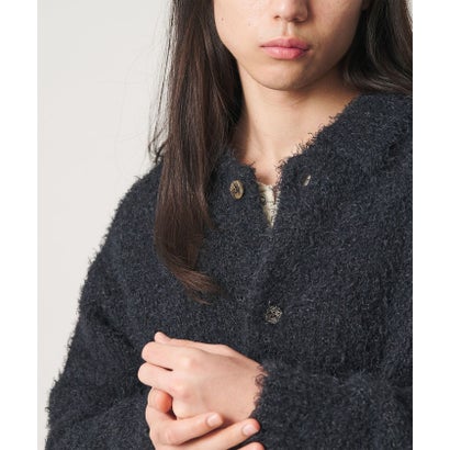 MT FTHR/YN KNIT JKT （DK.GRAY）｜詳細画像
