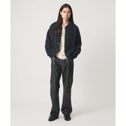 MT FTHR/YN KNIT JKT （DK.GRAY）｜詳細画像