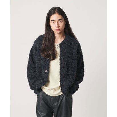 MT FTHR/YN KNIT JKT （DK.GRAY）｜詳細画像