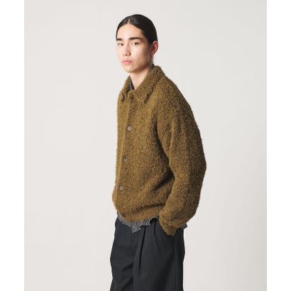 MT FTHR/YN KNIT JKT （DK.GRAY）｜詳細画像