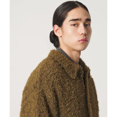 MT FTHR/YN KNIT JKT （DK.GRAY）｜詳細画像