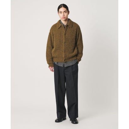 MT FTHR/YN KNIT JKT （DK.GRAY）｜詳細画像