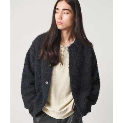 MT FTHR/YN KNIT JKT （DK.GRAY）｜詳細画像