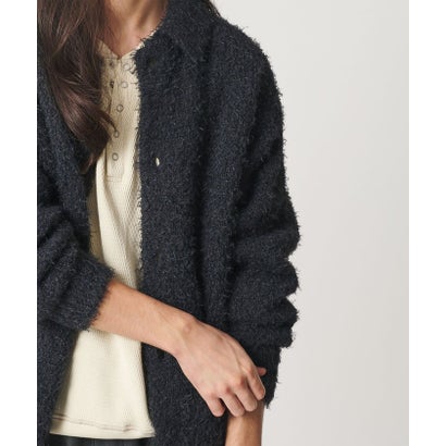 MT FTHR/YN KNIT JKT （DK.GRAY）｜詳細画像