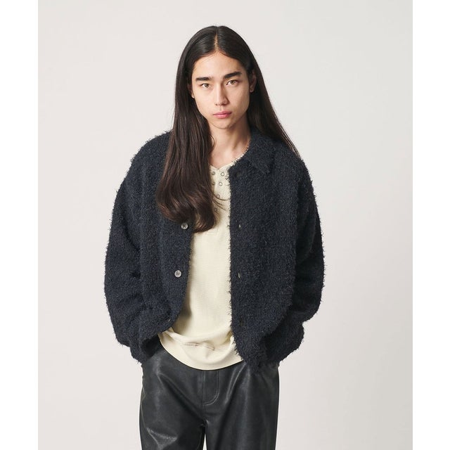 MT FTHR/YN KNIT JKT （DK.GRAY）