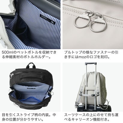 リュック メンズ レディース 通勤 通学 リュックサック バッグ 防水 バックパック ブランド 出張 旅行 ビジネス お出かけ おしゃれ きれいめ 14インチ 11L A4 ZZRK ZZRK-02C （LightGray）｜詳細画像