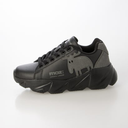 モズ moz スニーカー レディース 軽量 厚底 歩きやすい おしゃれ 白 黒 疲れない ウォーキング MOZ3020 （BLACK/GRAY）｜詳細画像