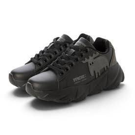 スニーカー レディース 軽量 厚底 歩きやすい おしゃれ 白 黒 疲れない ウォーキング MOZ3020 （BLACK/GRAY）