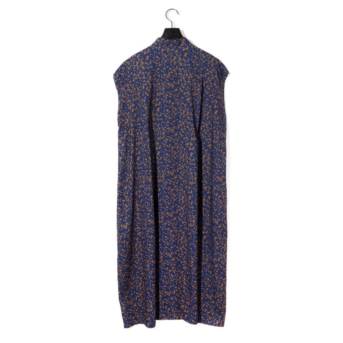 ミディウミソリッド MIDIUMISOLID MIDIUMISOLID for Ladies プリントノースリーブコクーン ワンピース ネイビー color77 -靴 ファッション通販 自宅で試着 気軽に返品